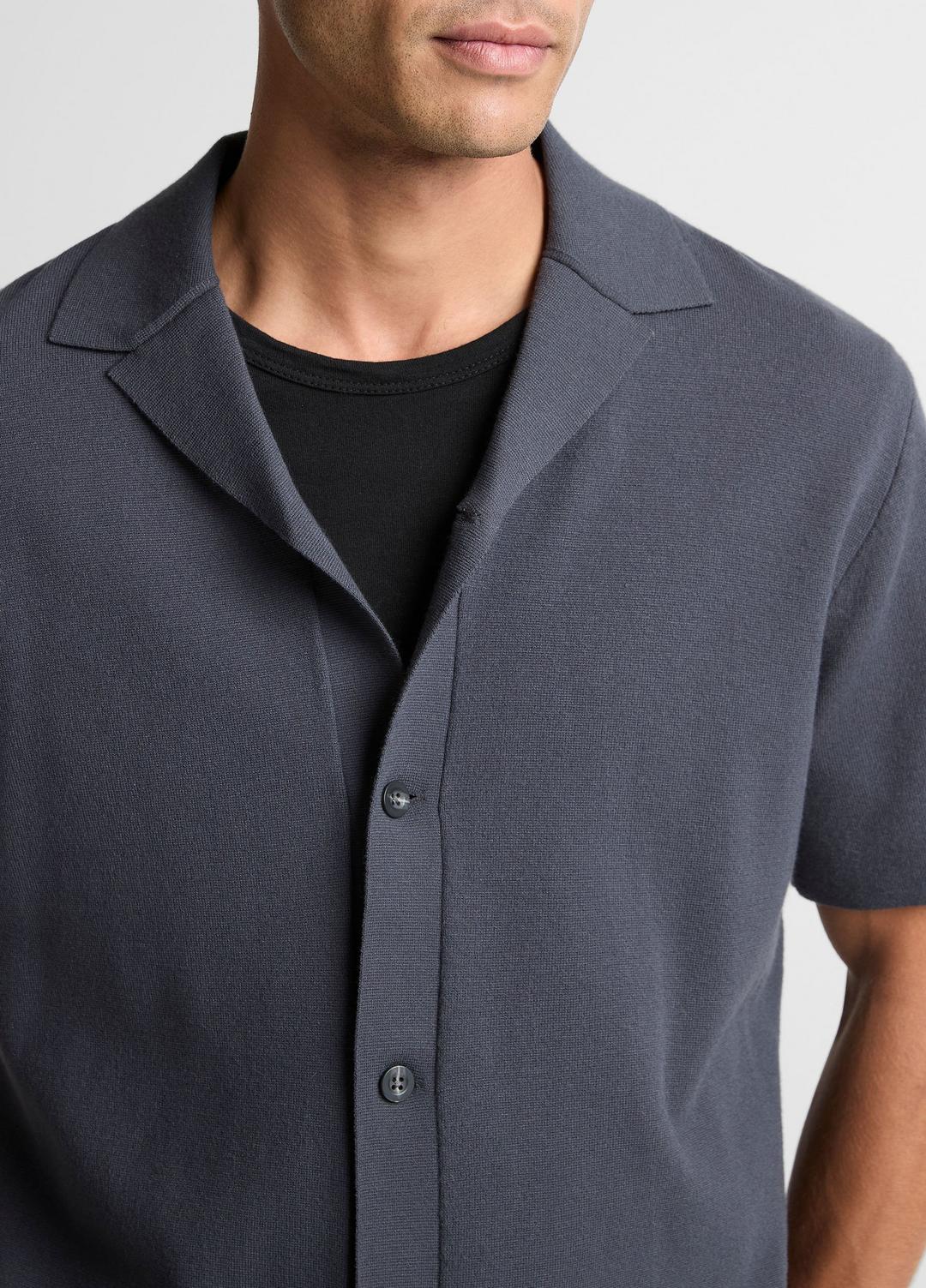 Merino Wool Cabana Shirt  in Short Sleeve | Vince sale