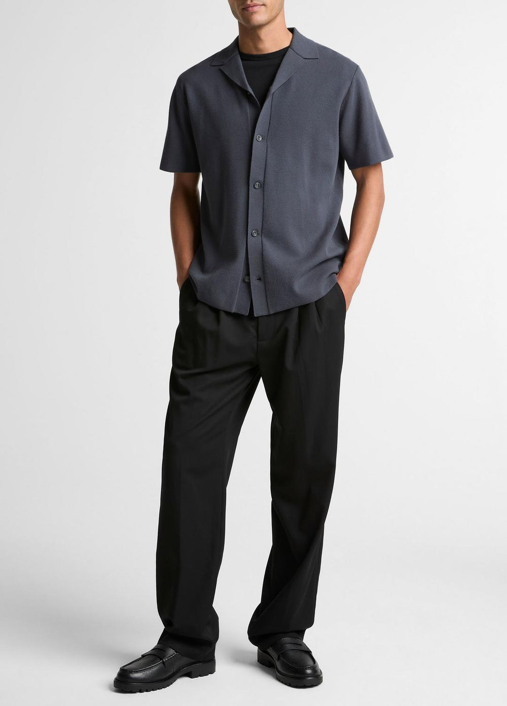 Merino Wool Cabana Shirt  in Short Sleeve | Vince sale