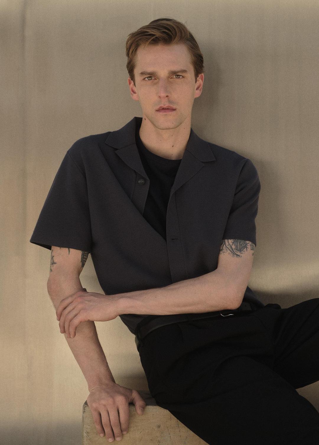 Merino Wool Cabana Shirt  in Short Sleeve | Vince sale