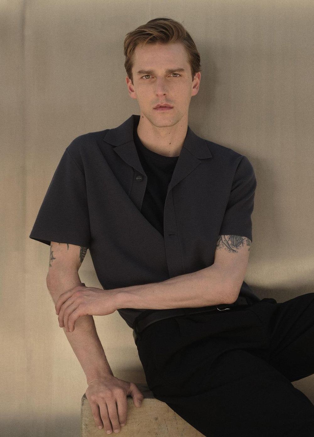 Merino Wool Cabana Shirt  in Short Sleeve | Vince sale