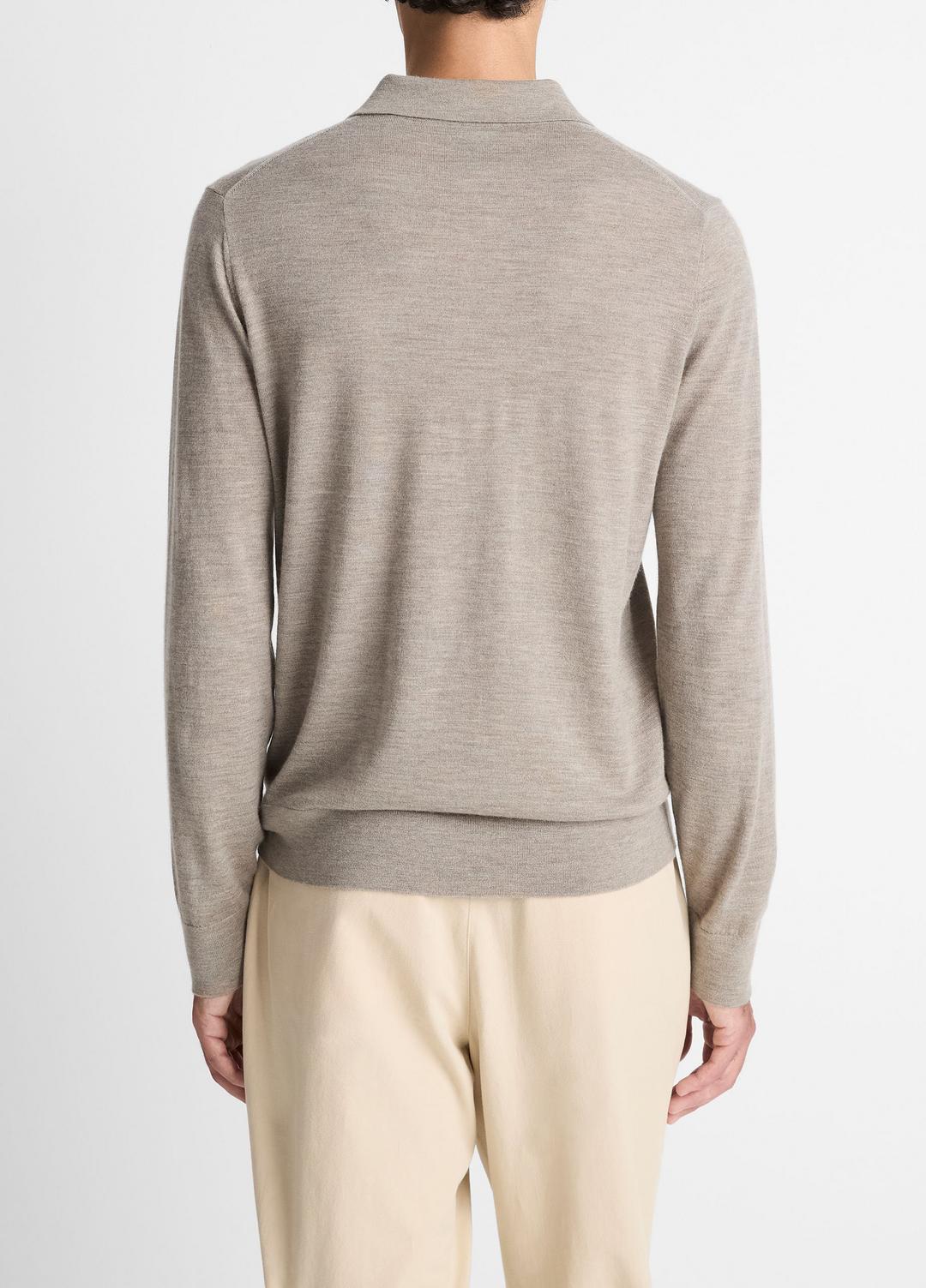 Featherweight Merino Wool-Cashmere Polo Sweater in Long Sleeve | Vince on sale