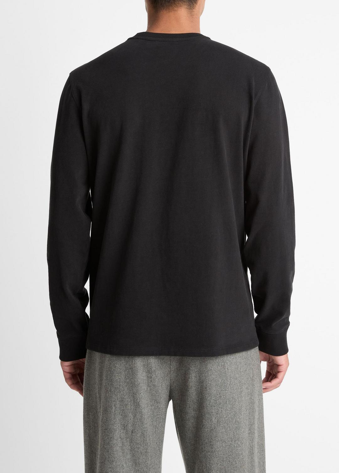 Sueded Jersey Long-Sleeve Pocket T-Shirt in Long Sleeve | Vince Online