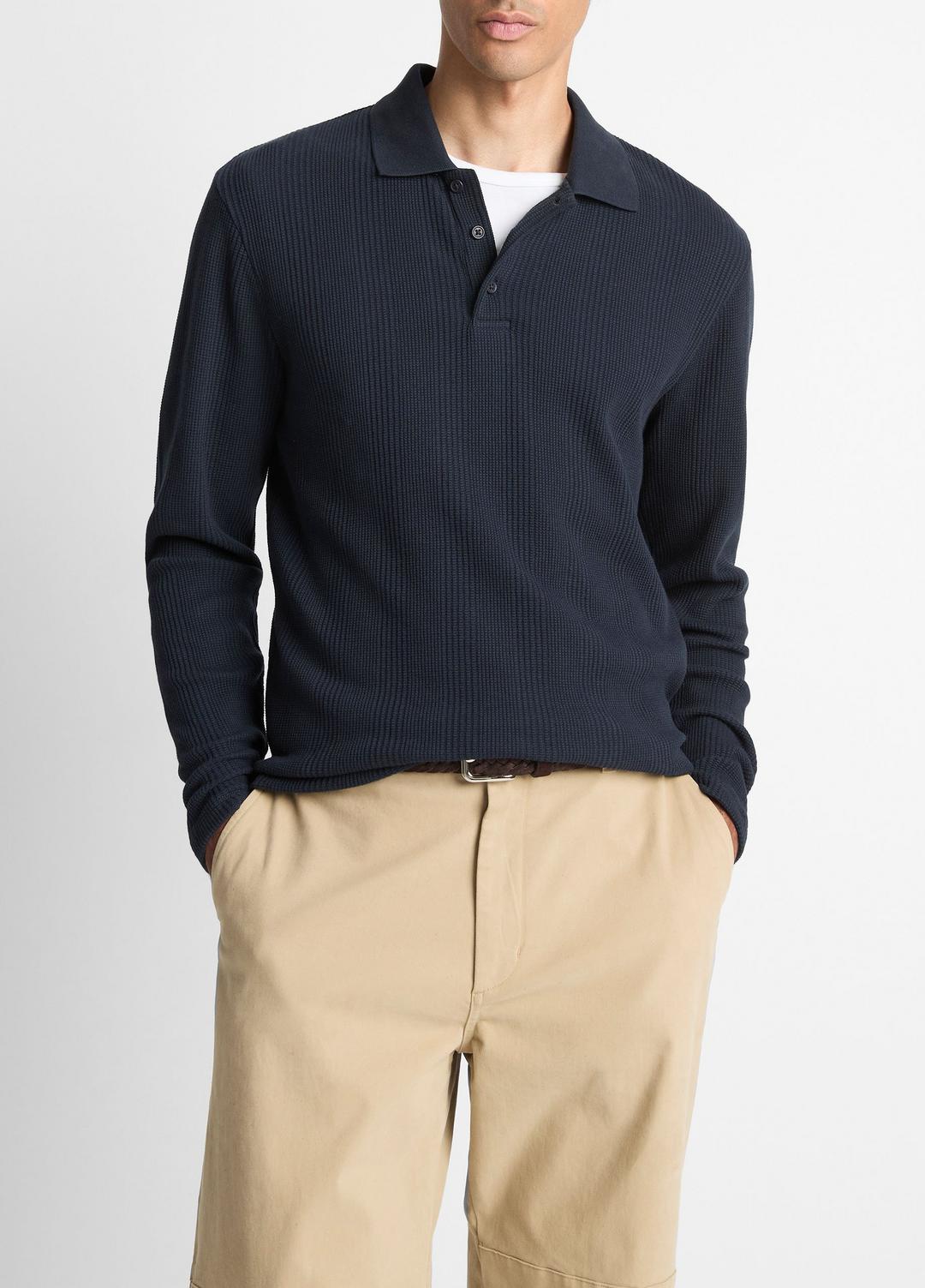 Variegated Cotton Polo Shirt in Henleys & Polos | Vince outlet