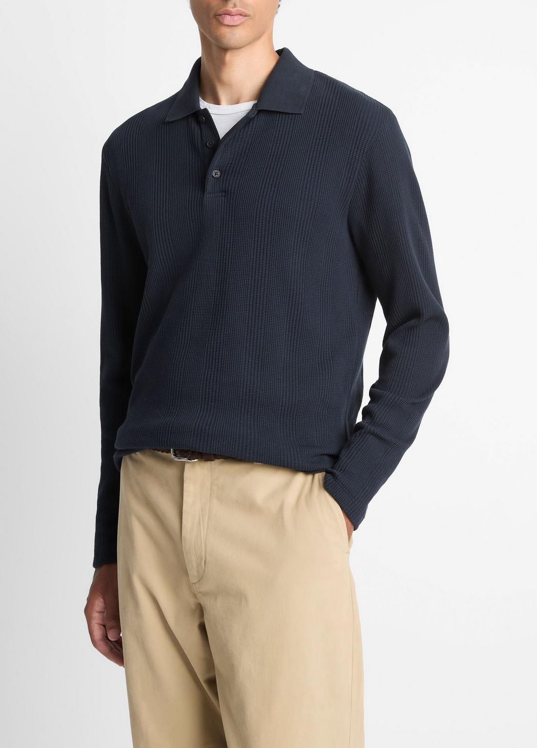 Variegated Cotton Polo Shirt in Henleys & Polos | Vince outlet