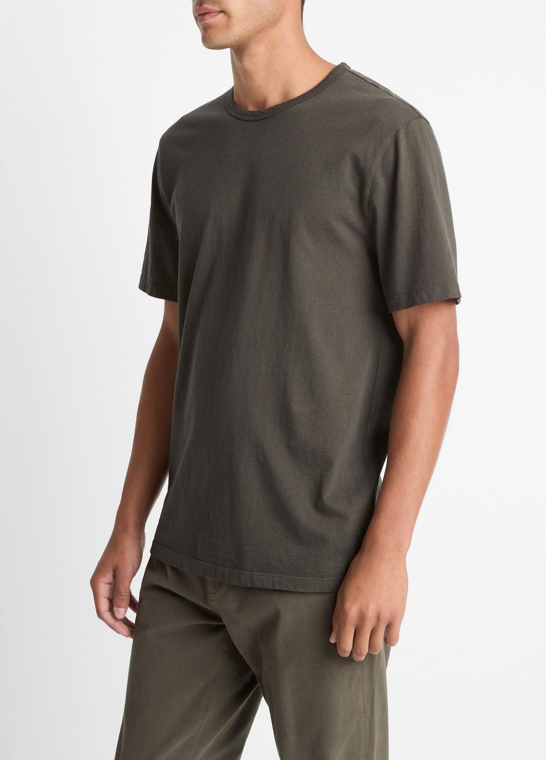 Garment Dye Cotton T-Shirt in Short Sleeve | Vince for sale