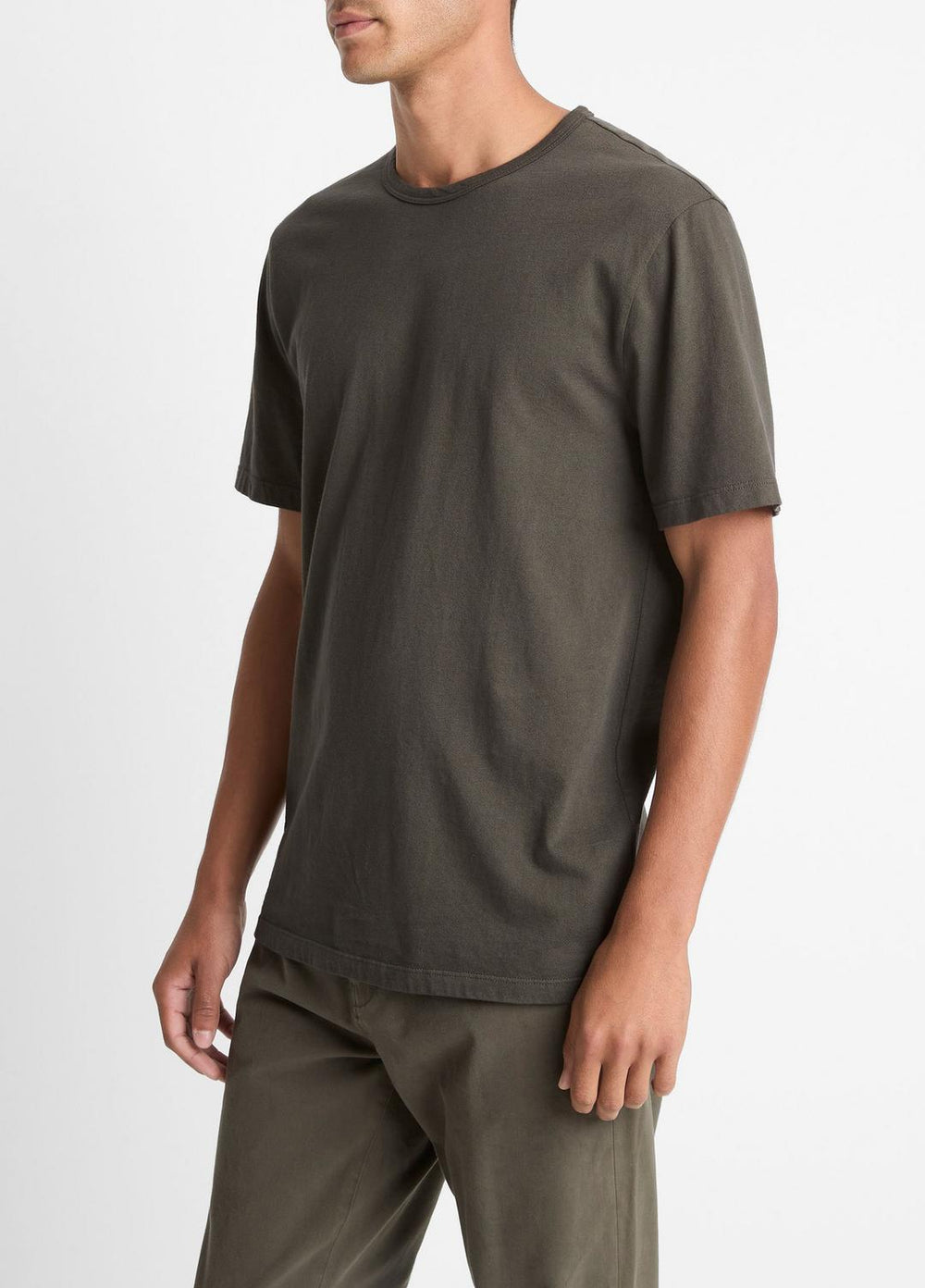 Garment Dye Cotton T-Shirt in Short Sleeve | Vince for sale