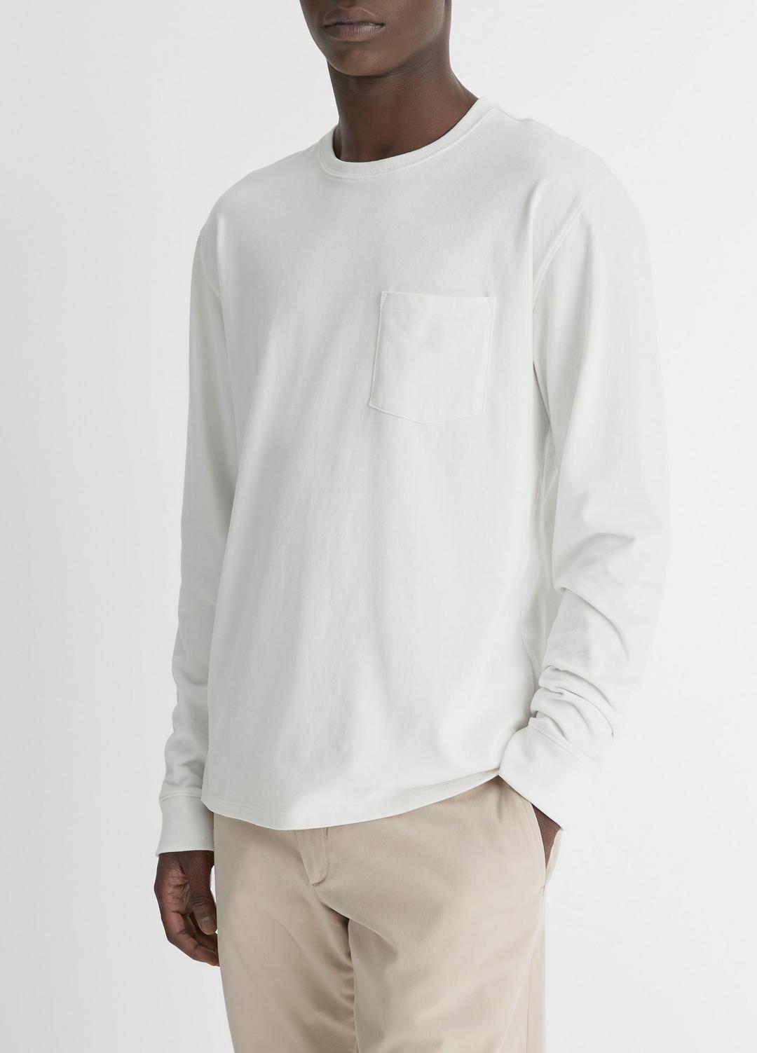 Sueded Jersey Long-Sleeve Pocket T-Shirt in Long Sleeve | Vince discount