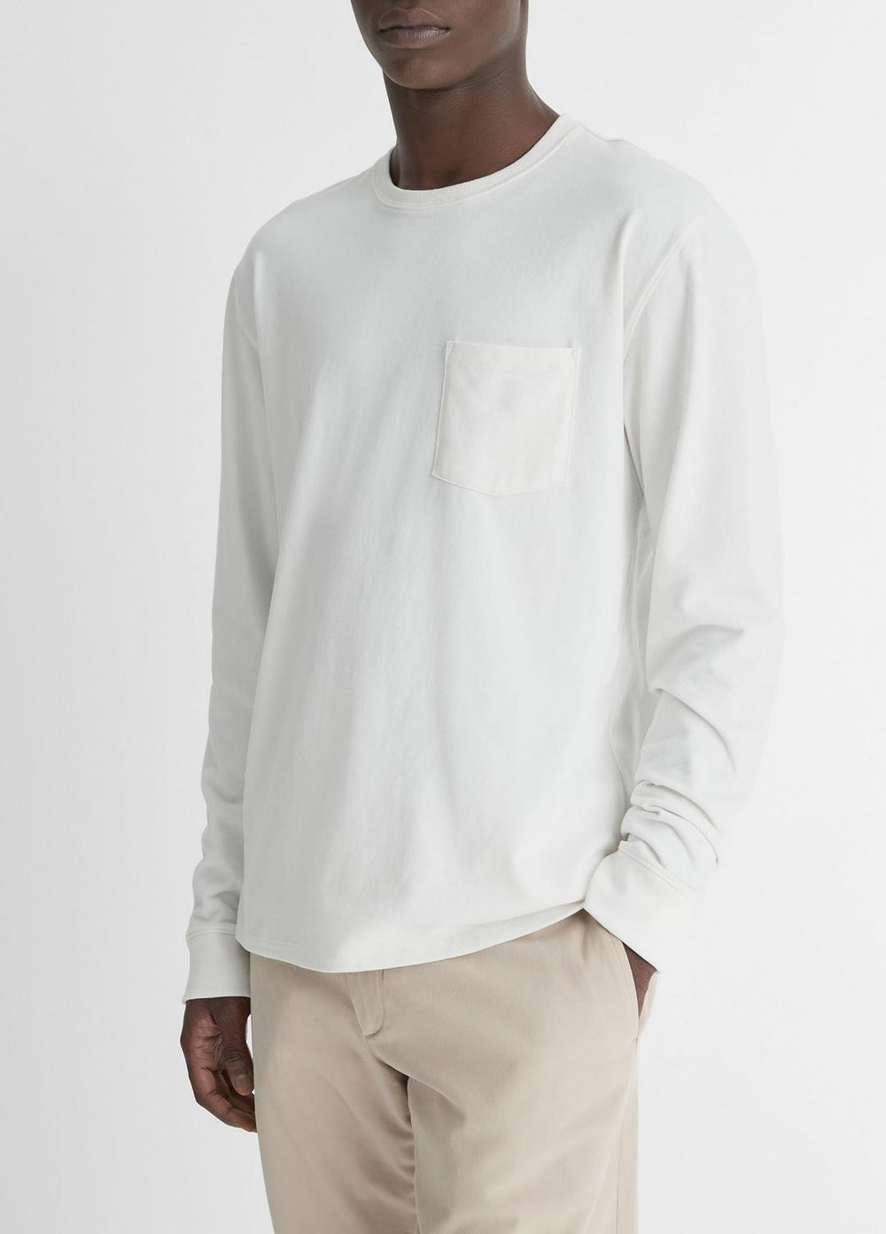 Sueded Jersey Long-Sleeve Pocket T-Shirt in Long Sleeve | Vince discount