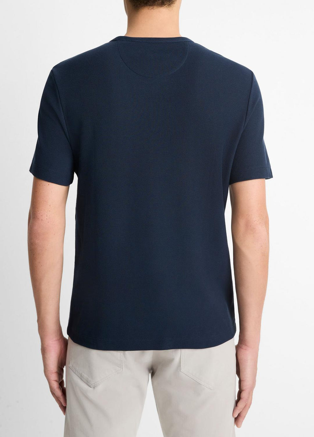 Pima Cotton Piqué Crew Neck T-Shirt in Short Sleeve | Vince near me