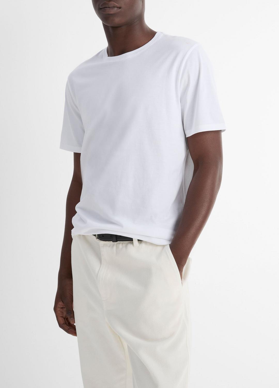 Pima Cotton Crew Neck T-Shirt in Short Sleeve | Vince outlet