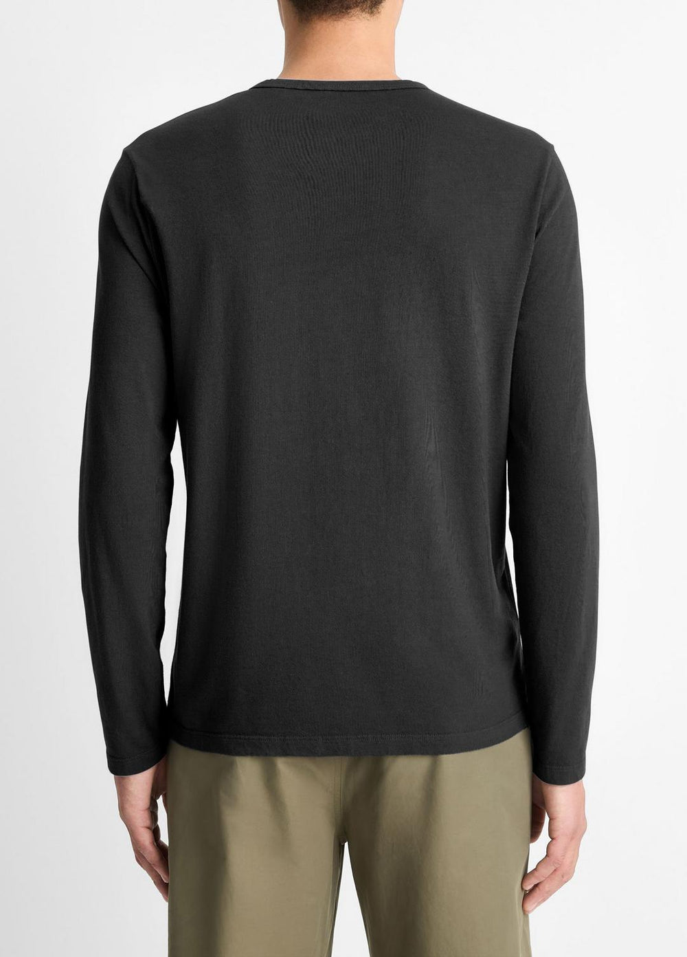 Garment Dye Cotton Long-Sleeve Henley in Henleys & Polos | Vince sale