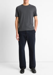 Pima Cotton Piqué Crew Neck T-Shirt in Short Sleeve | Vince US