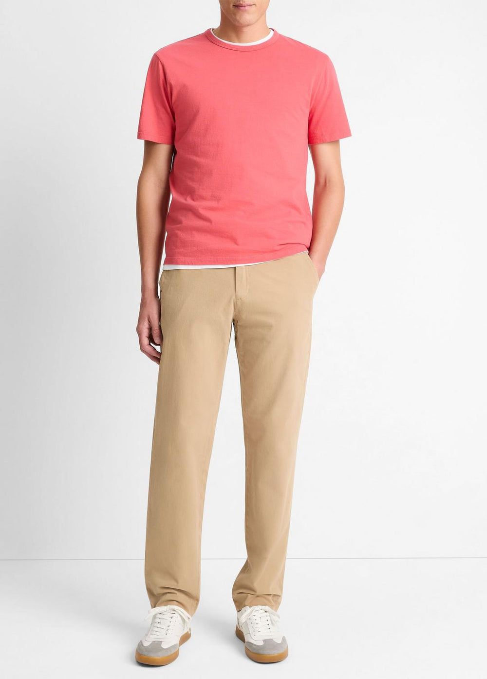 Garment Dye Cotton T-Shirt in Short Sleeve | Vince near me