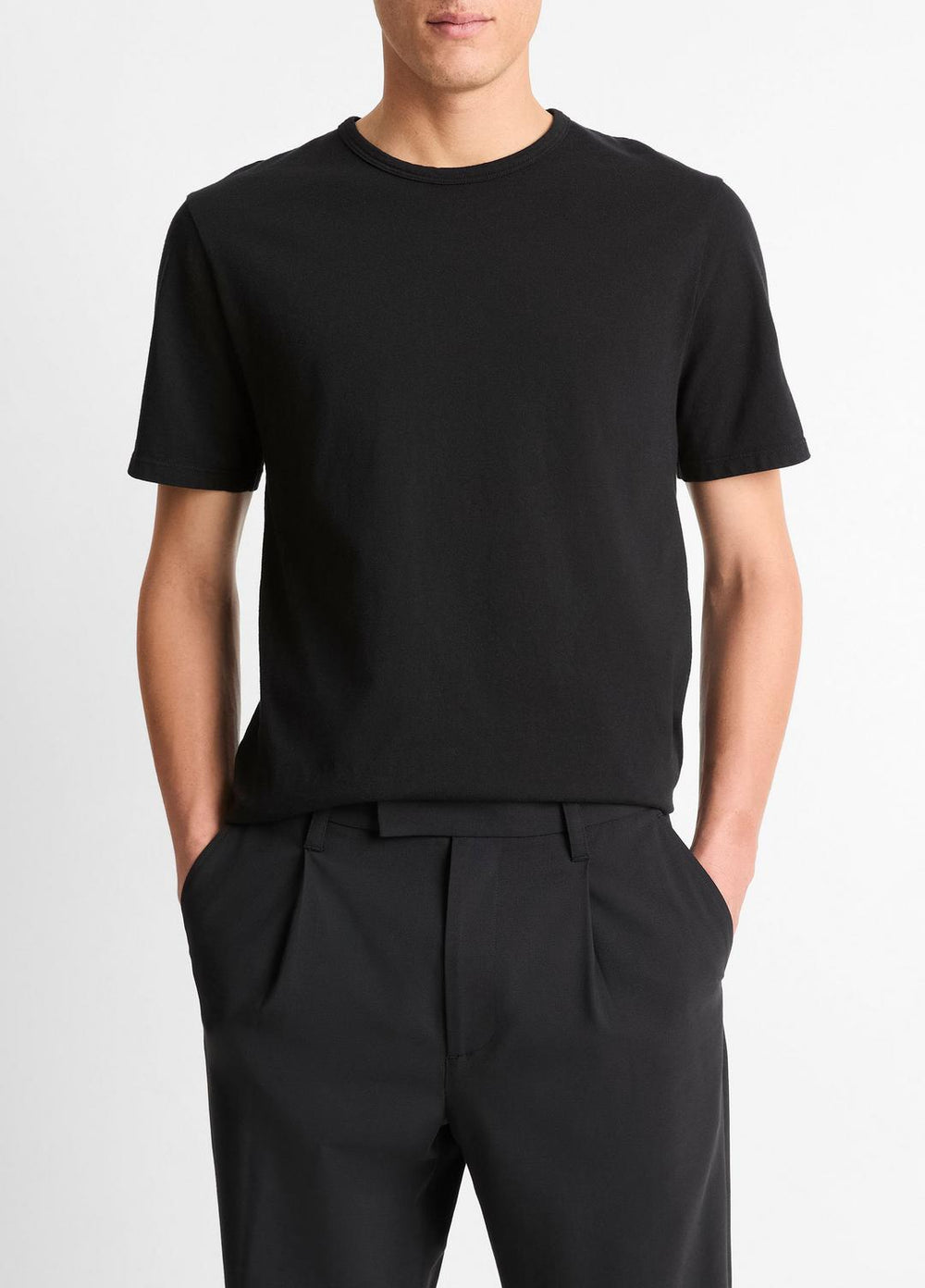 Garment Dye Cotton T-Shirt in Short Sleeve | Vince outlet