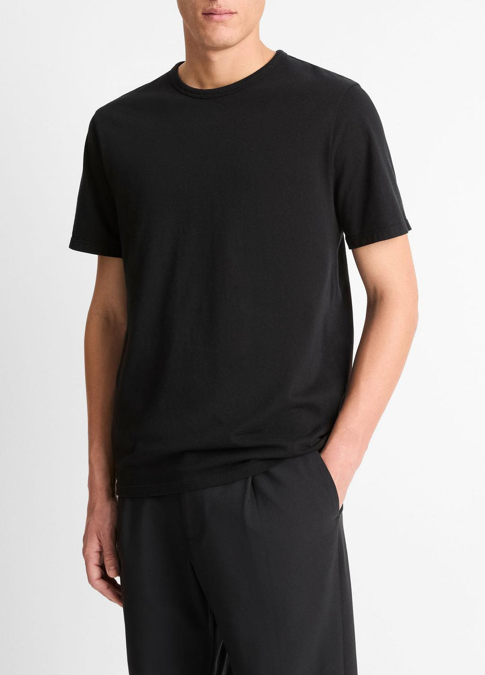Garment Dye Cotton T-Shirt in Short Sleeve | Vince outlet