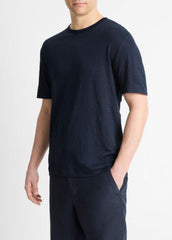 Linen Crew Neck T-Shirt in Short Sleeve | Vince sale