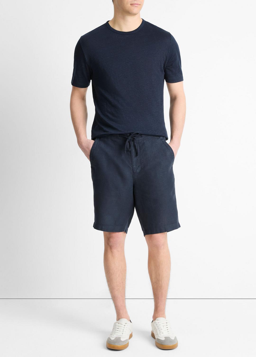 Linen Crew Neck T-Shirt in Short Sleeve | Vince sale