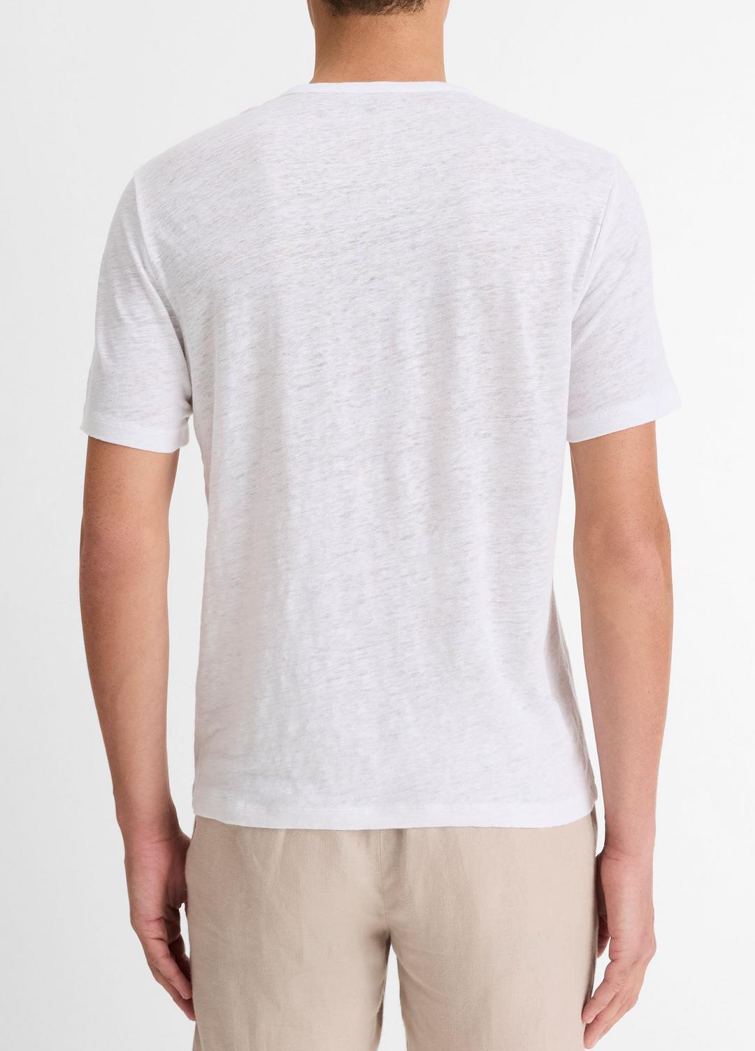 Linen Crew Neck T-Shirt in Short Sleeve | Vince for sale