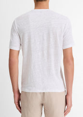Linen Crew Neck T-Shirt in Short Sleeve | Vince for sale