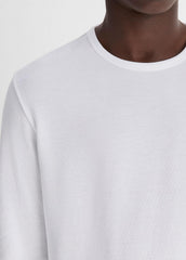 Pima Cotton Piqué Long-Sleeve T-Shirt in Long Sleeve | Vince US