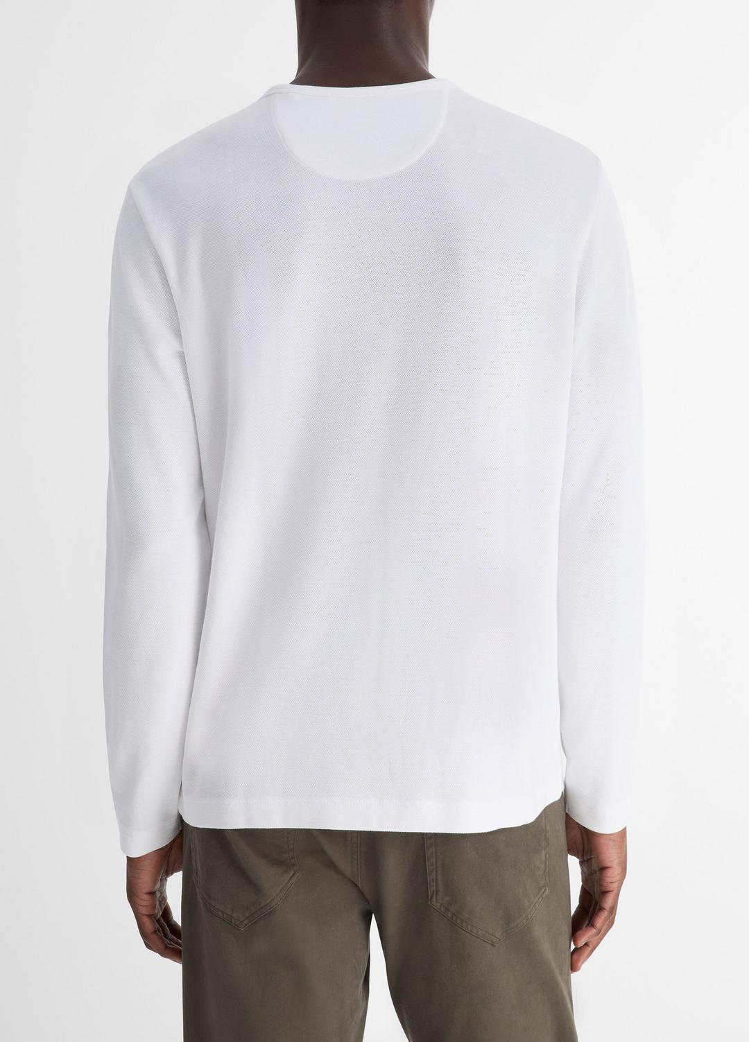 Pima Cotton Piqué Long-Sleeve T-Shirt in Long Sleeve | Vince US