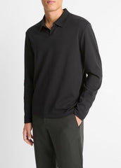 Milano Pima Cotton-Blend Johnny-Collar Shirt in Long Sleeve | Vince near me