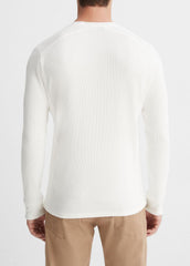 Pima Cotton-Blend Thermal Long-Sleeve Pullover in Long Sleeve | Vince for sale