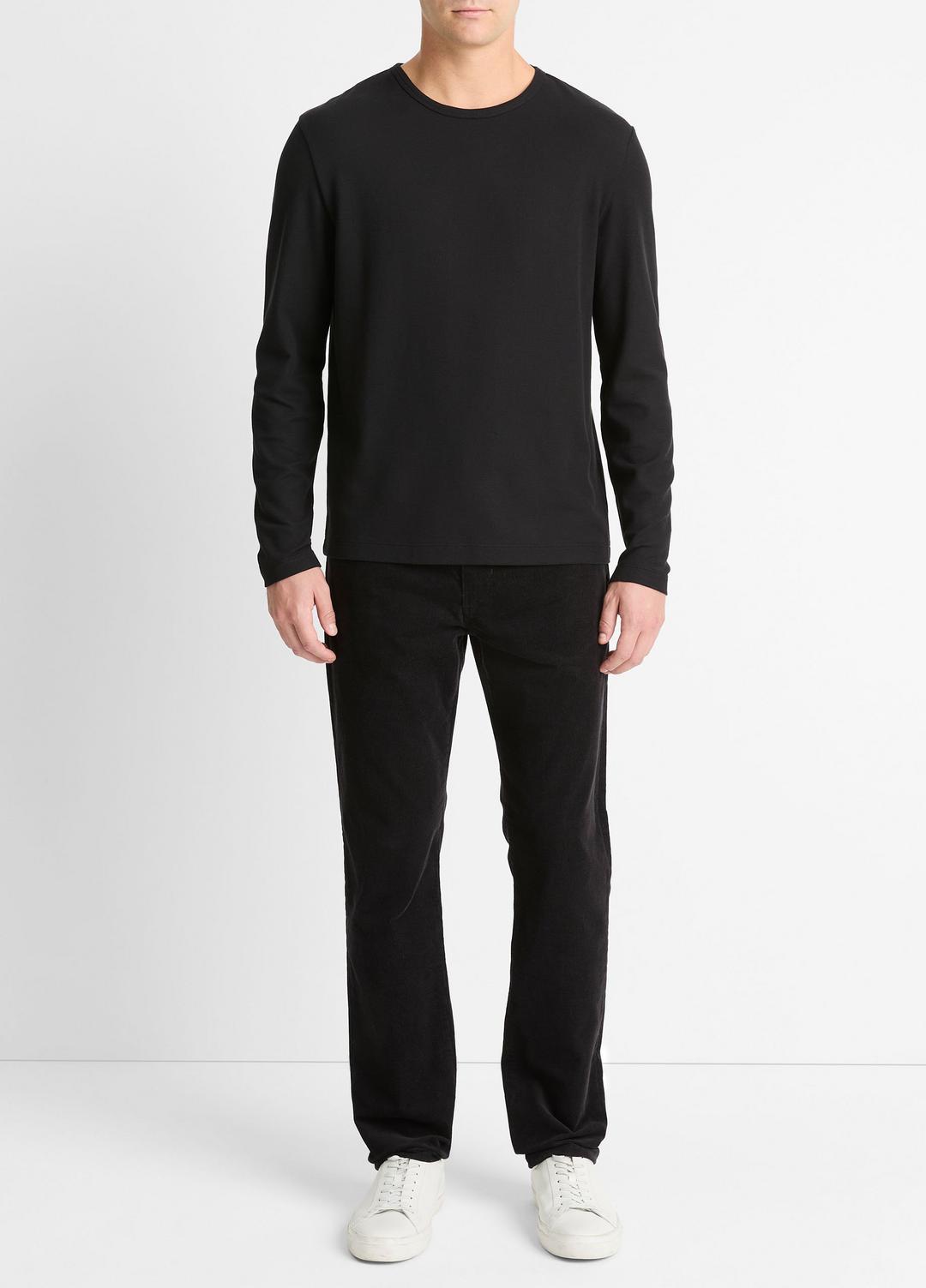 Pima Cotton Piqué Long-Sleeve T-Shirt in Long Sleeve | Vince on sale