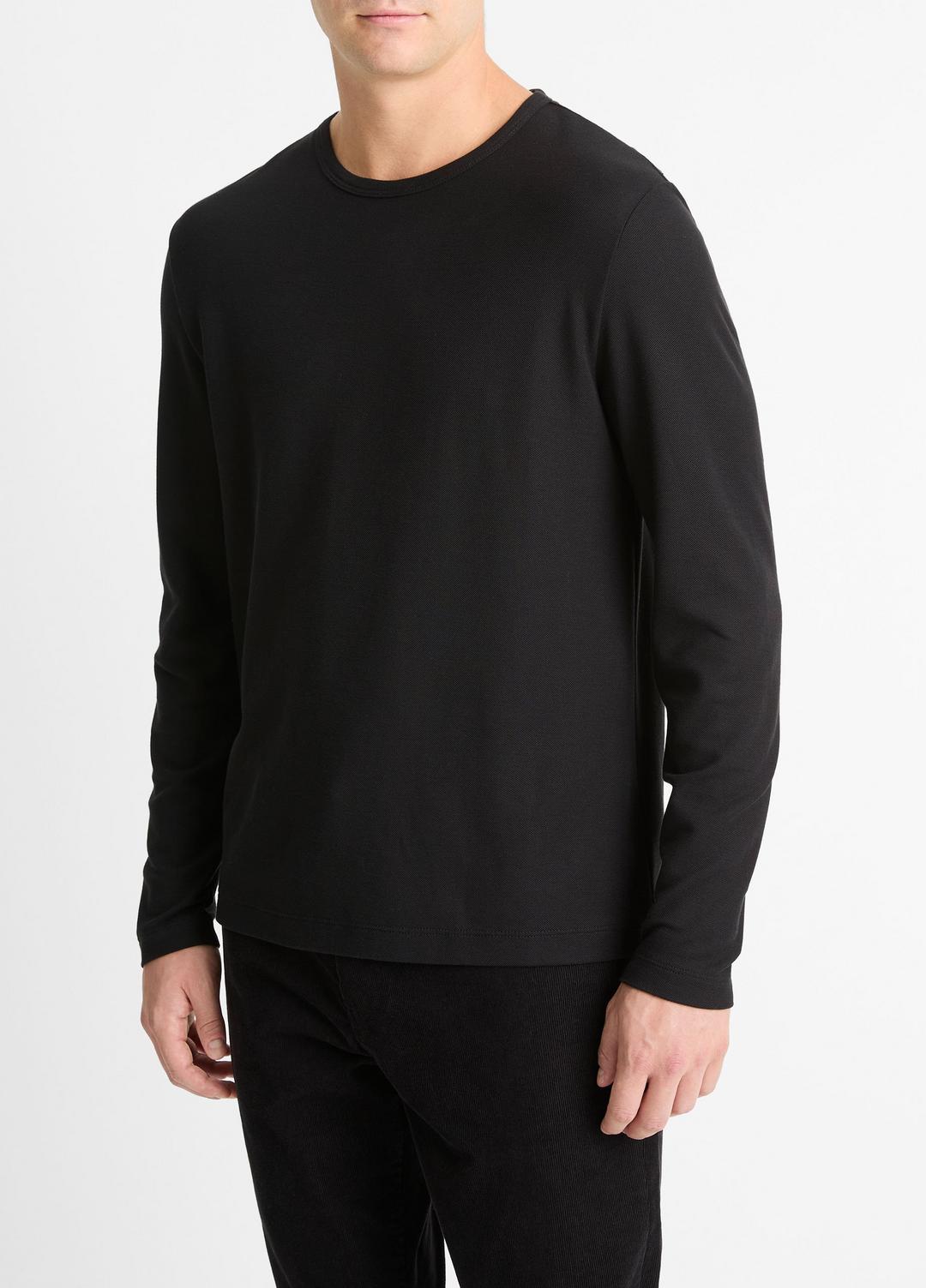Pima Cotton Piqué Long-Sleeve T-Shirt in Long Sleeve | Vince on sale