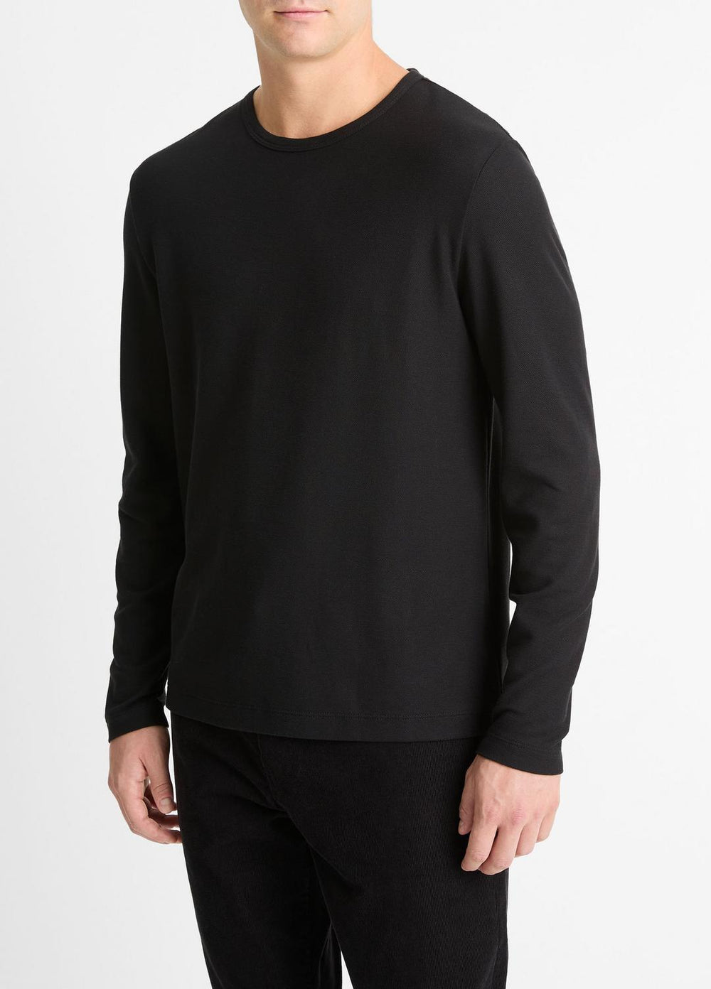 Pima Cotton Piqué Long-Sleeve T-Shirt in Long Sleeve | Vince on sale