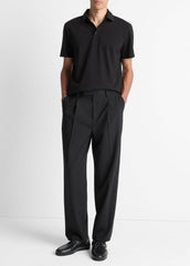 Garment Dye Cotton Polo Shirt in Short Sleeve | Vince near me