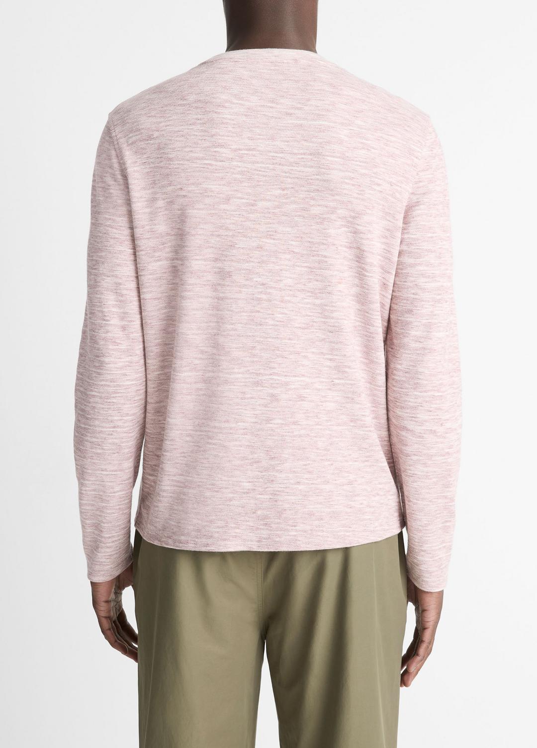 Space-Dye Cotton-Blend Long-Sleeve T-Shirt in Long Sleeve | Vince outlet