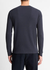 Pima Cotton-Blend Thermal Long-Sleeve Pullover in Long Sleeve | Vince sale