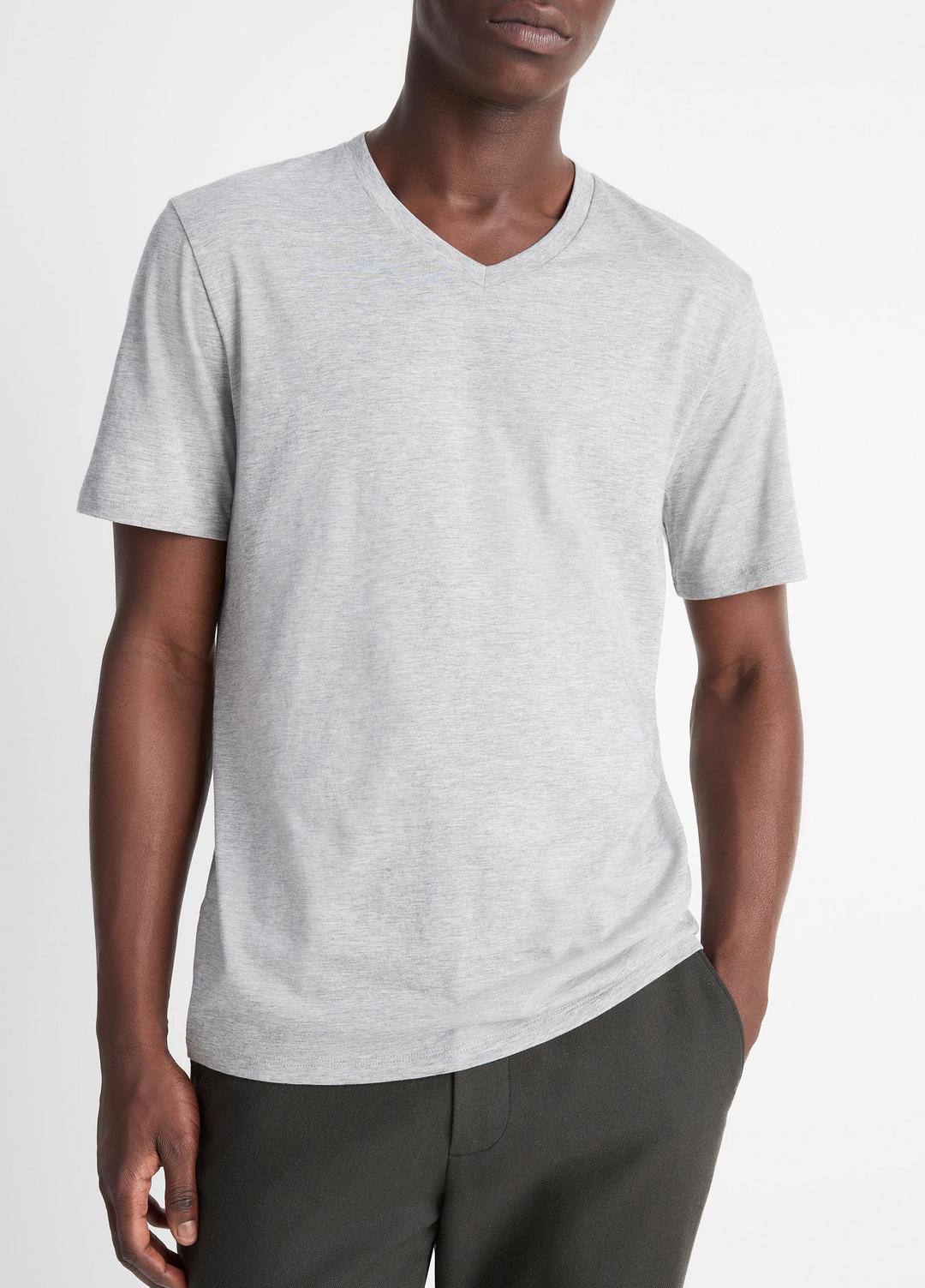 Pima Cotton V-Neck T-Shirt in Short Sleeve | Vince for sale