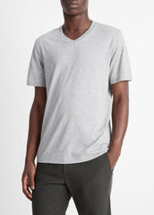 Pima Cotton V-Neck T-Shirt in Short Sleeve | Vince for sale