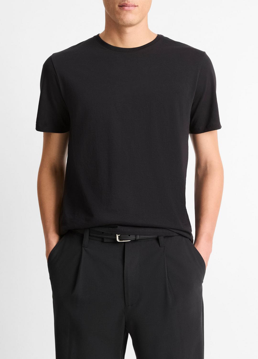 Pima Cotton Crew Neck T-Shirt in Short Sleeve | Vince discount