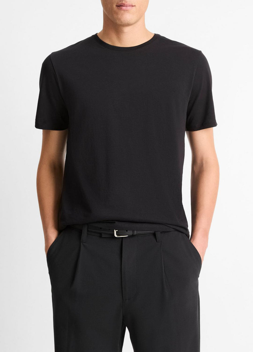 Pima Cotton Crew Neck T-Shirt in Short Sleeve | Vince discount