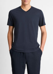 Pima Cotton V-Neck T-Shirt in Short Sleeve | Vince outlet