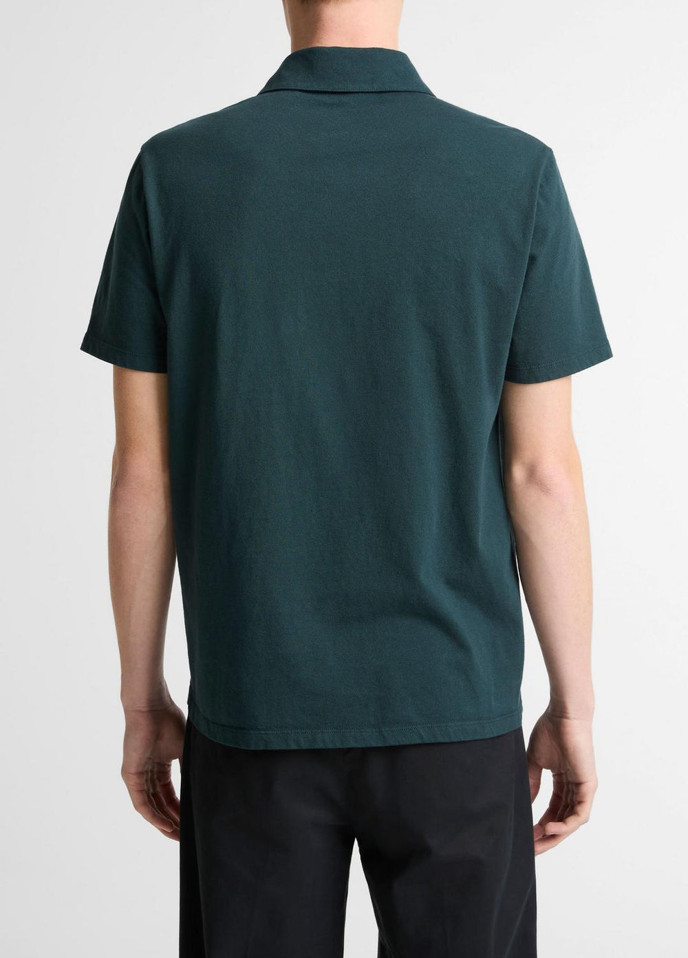 Garment Dye Cotton Polo Shirt in Short Sleeve | Vince on sale