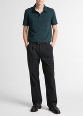 Garment Dye Cotton Polo Shirt in Short Sleeve | Vince on sale