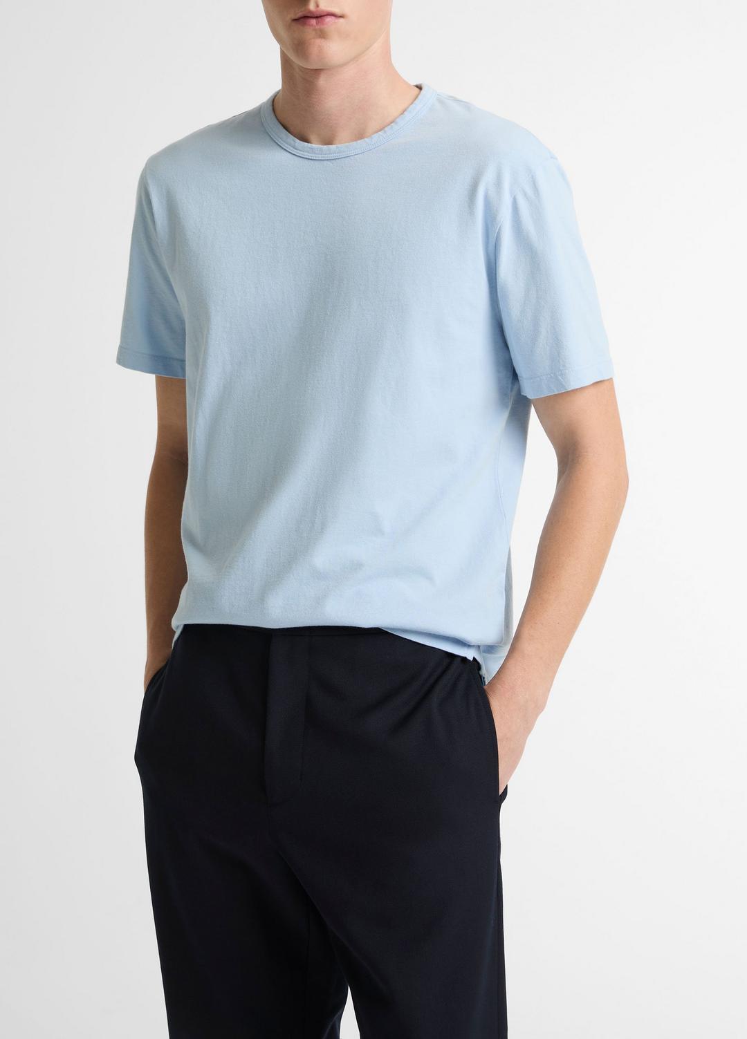 Garment Dye Cotton T-Shirt in Short Sleeve | Vince near me