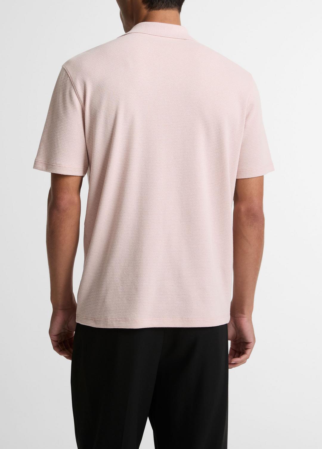 Cotton-Blend Johnny-Collar Polo Shirt in Henleys & Polos | Vince outlet