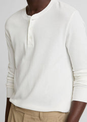Jacquard-Rib Cotton Henley in Long Sleeve | Vince sale