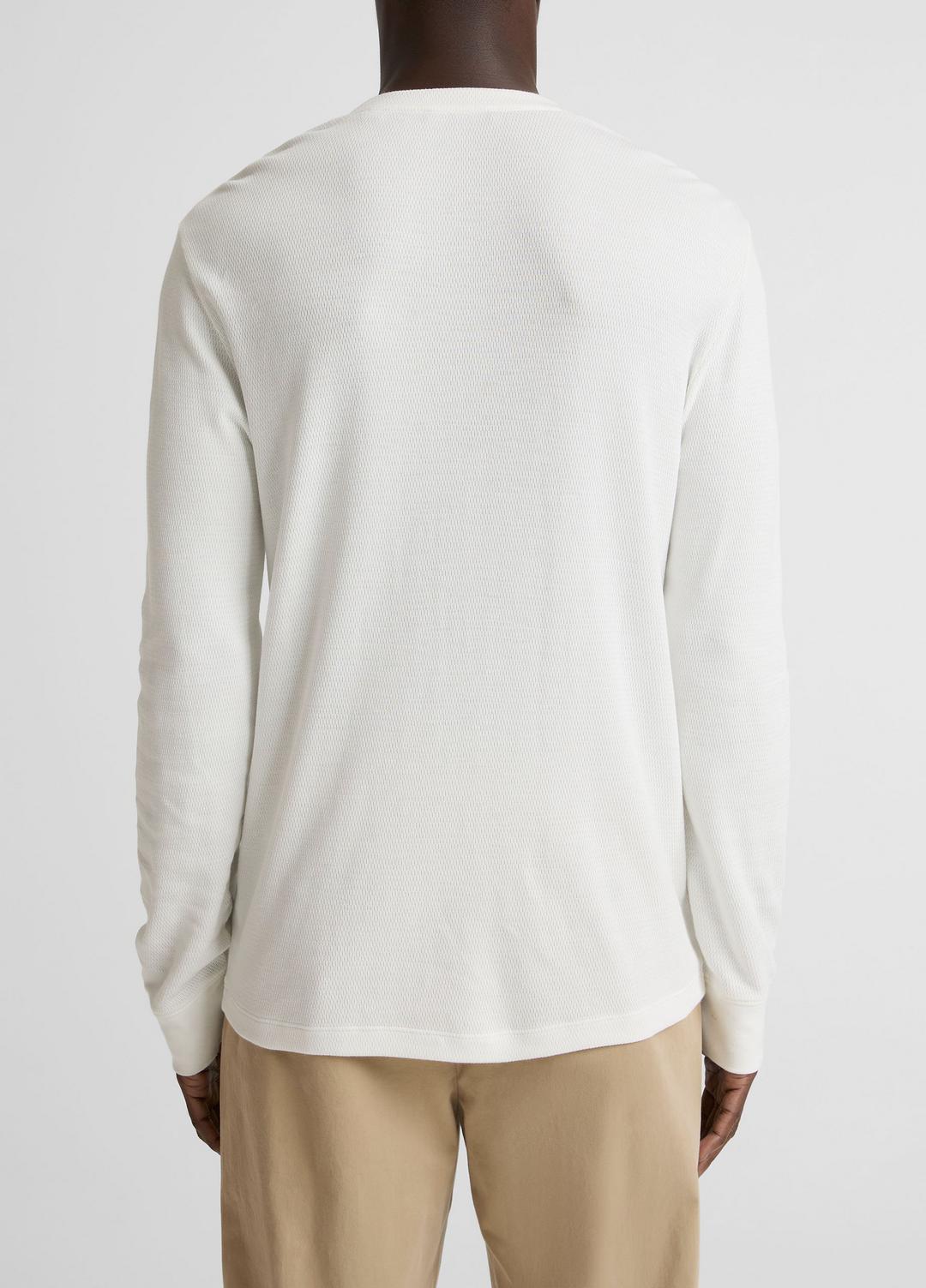 Jacquard-Rib Cotton Henley in Long Sleeve | Vince sale