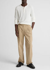Jacquard-Rib Cotton Henley in Long Sleeve | Vince sale