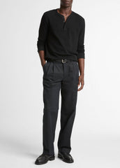 Jacquard-Rib Cotton Henley in Long Sleeve | Vince for sale