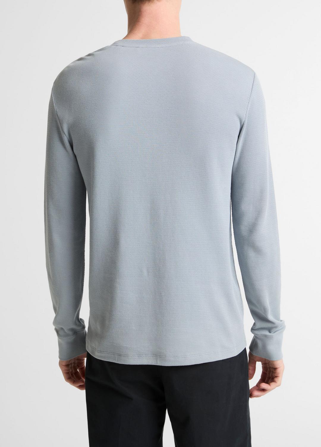 Jacquard-Rib Cotton Henley in Long Sleeve | Vince on sale