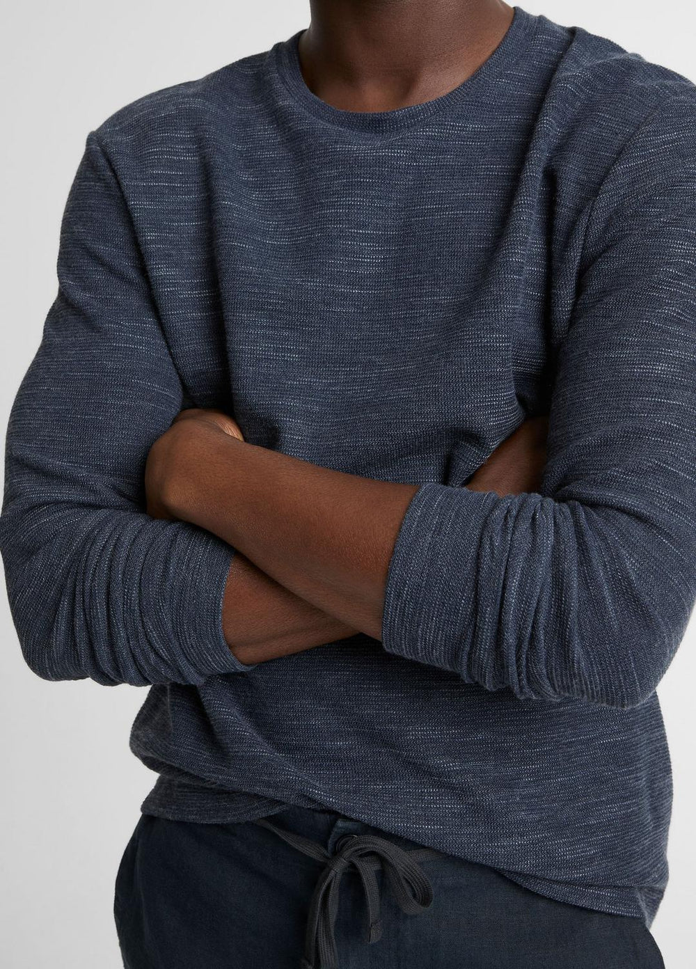 Double-Knit Cotton-Blend Long-Sleeve Shirt in Long Sleeve | Vince US