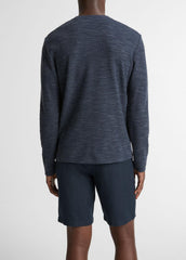 Double-Knit Cotton-Blend Long-Sleeve Shirt in Long Sleeve | Vince US