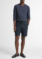 Double-Knit Cotton-Blend Long-Sleeve Shirt in Long Sleeve | Vince US